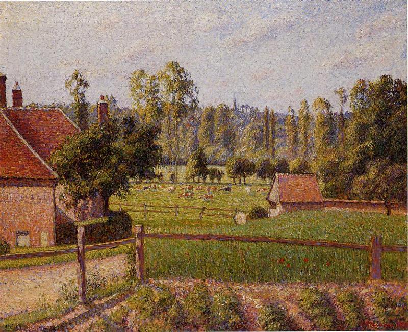 A Meadow in Eragny - Camille Pissarro Paintings